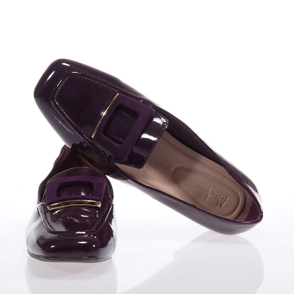 Plum Patent Loafer Shoe