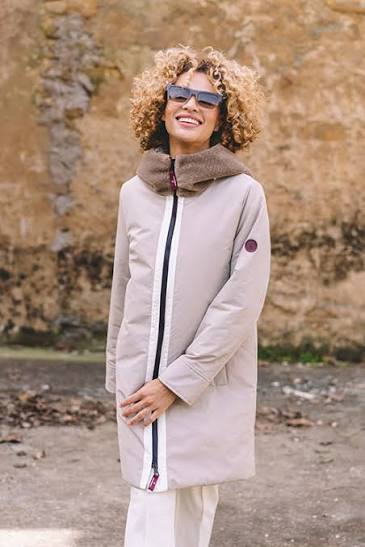 Beige And Cream Coat