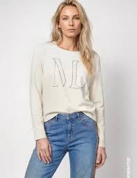 Cream With Pearl Detail Sweatshirt