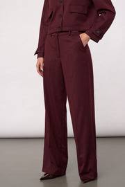 Terry Burgundy Trouser