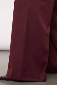 Terry Burgundy Trouser