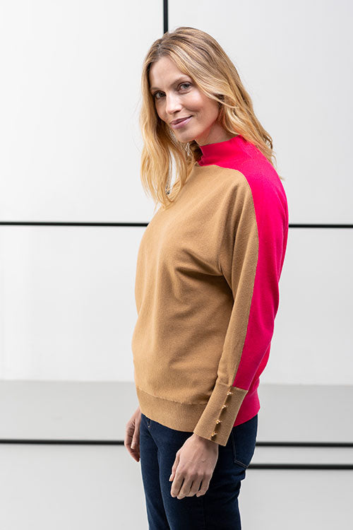 Camel & Pink Jumper