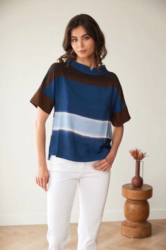 Blue Watercolour Top