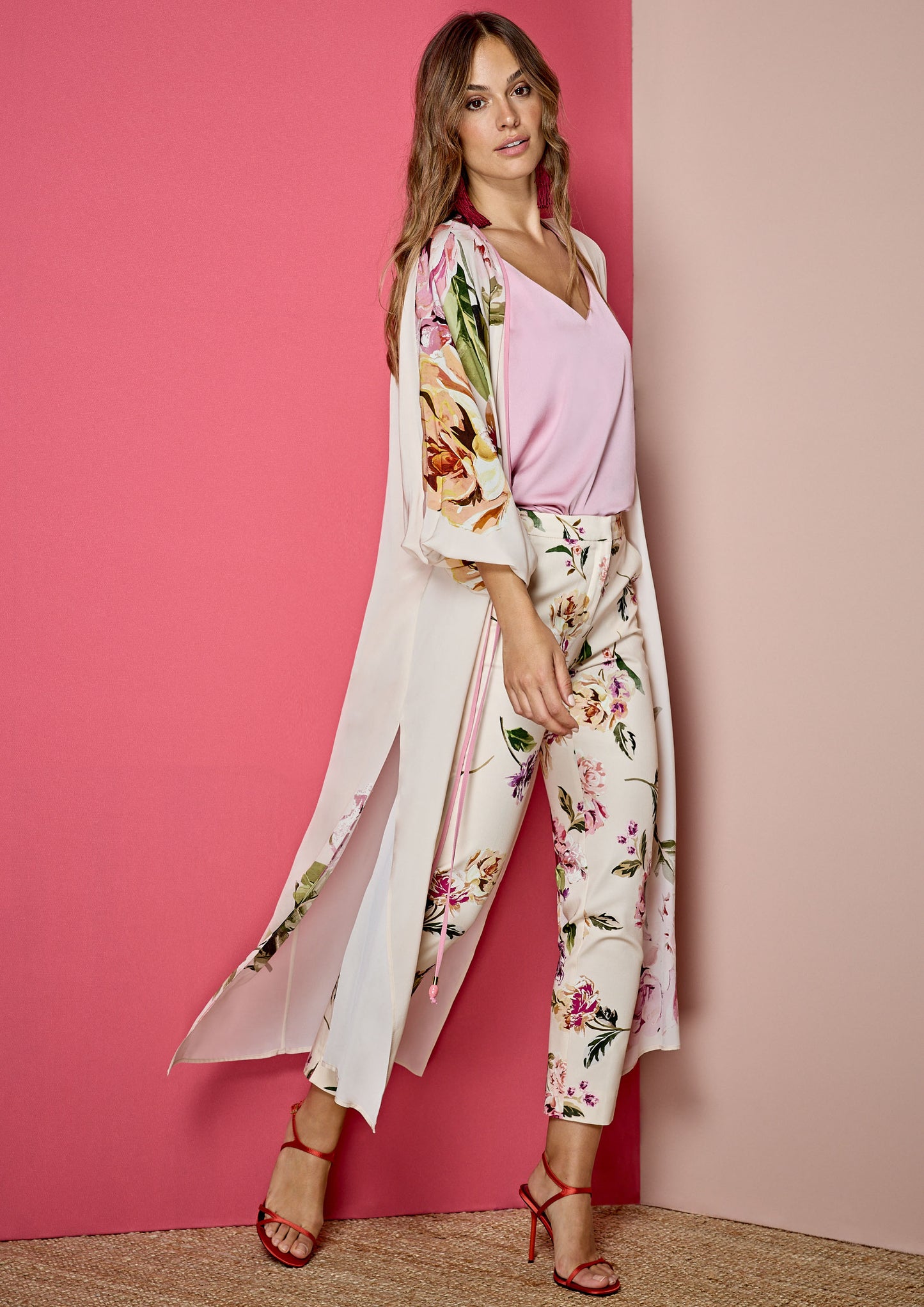 Floral Print Trousers
