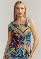 Multicolour Sleeveless  Top