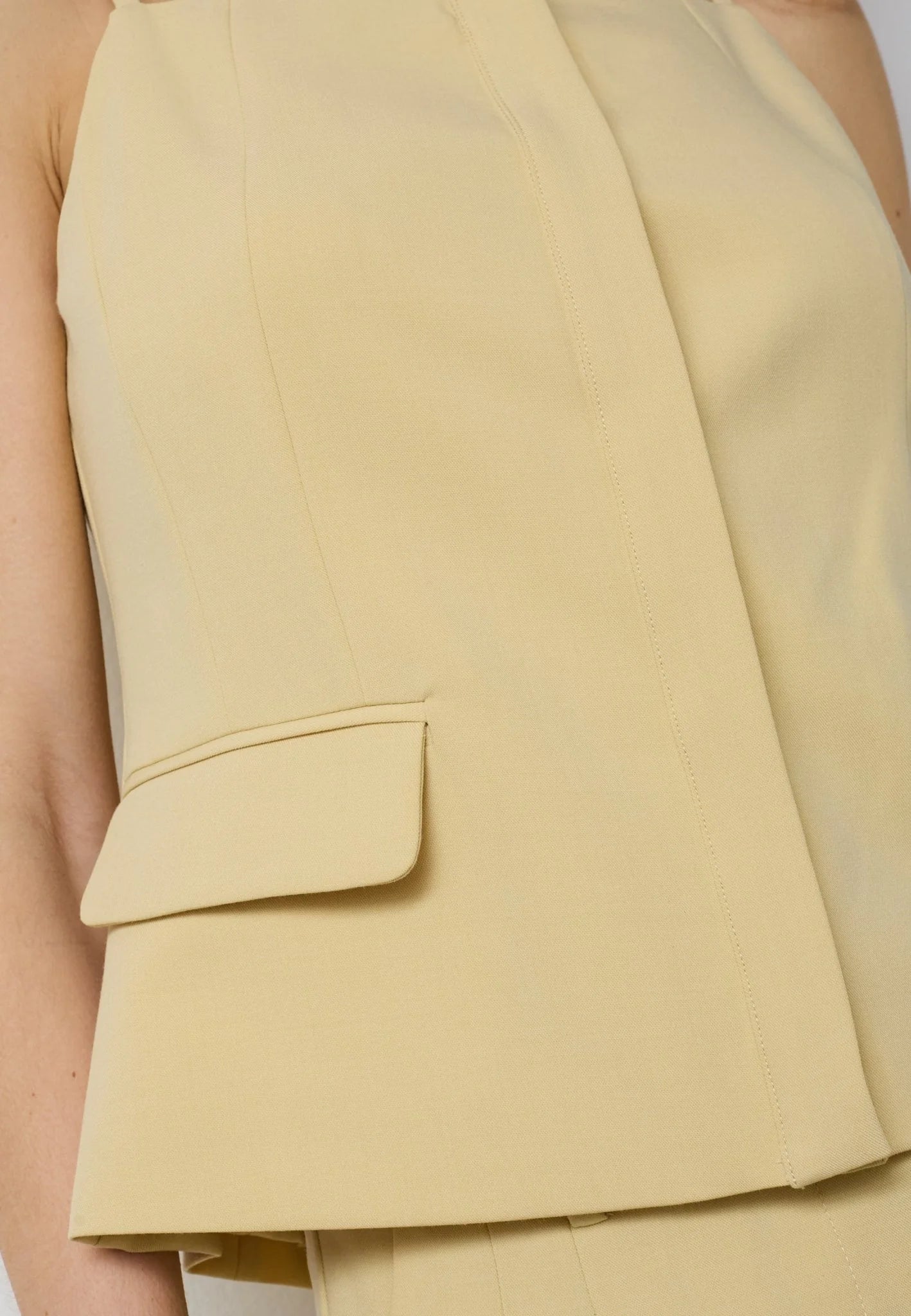 Nilan Tailored Top  Pale Yellow