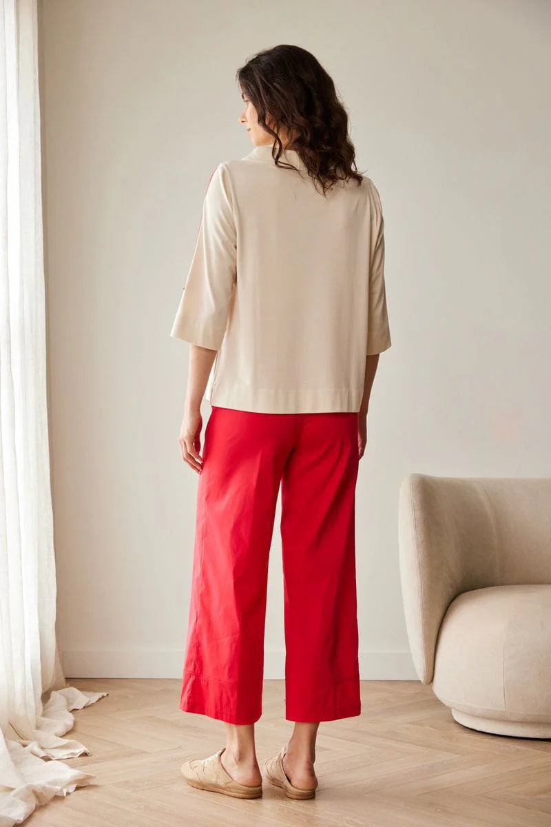 Red Cotton Trouser