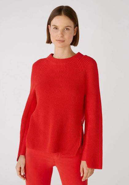 Red  Jumper with zip Detail