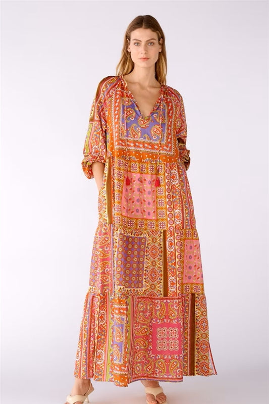 Pink Printed Maxi Dress