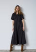 Poppy CC Emb Pleat Dress Black