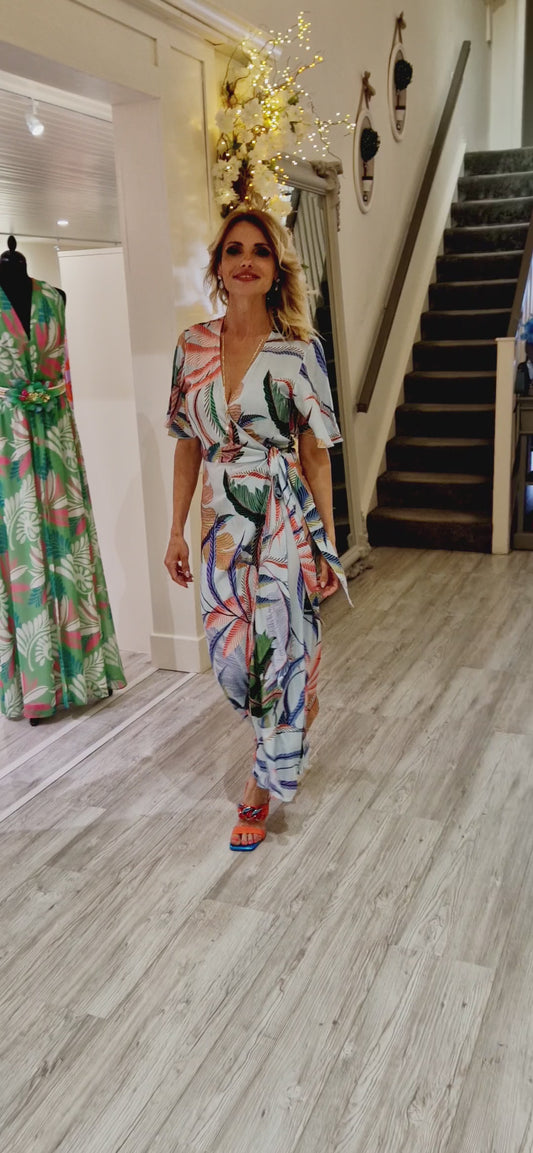 Palm Print Dress