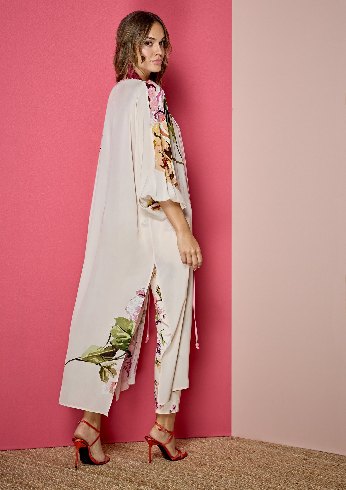 Floral Print Guest Kimono