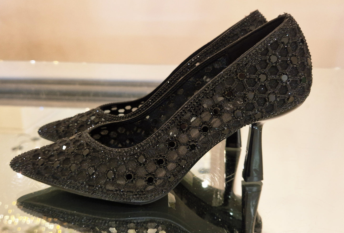 Black Kitten Heel