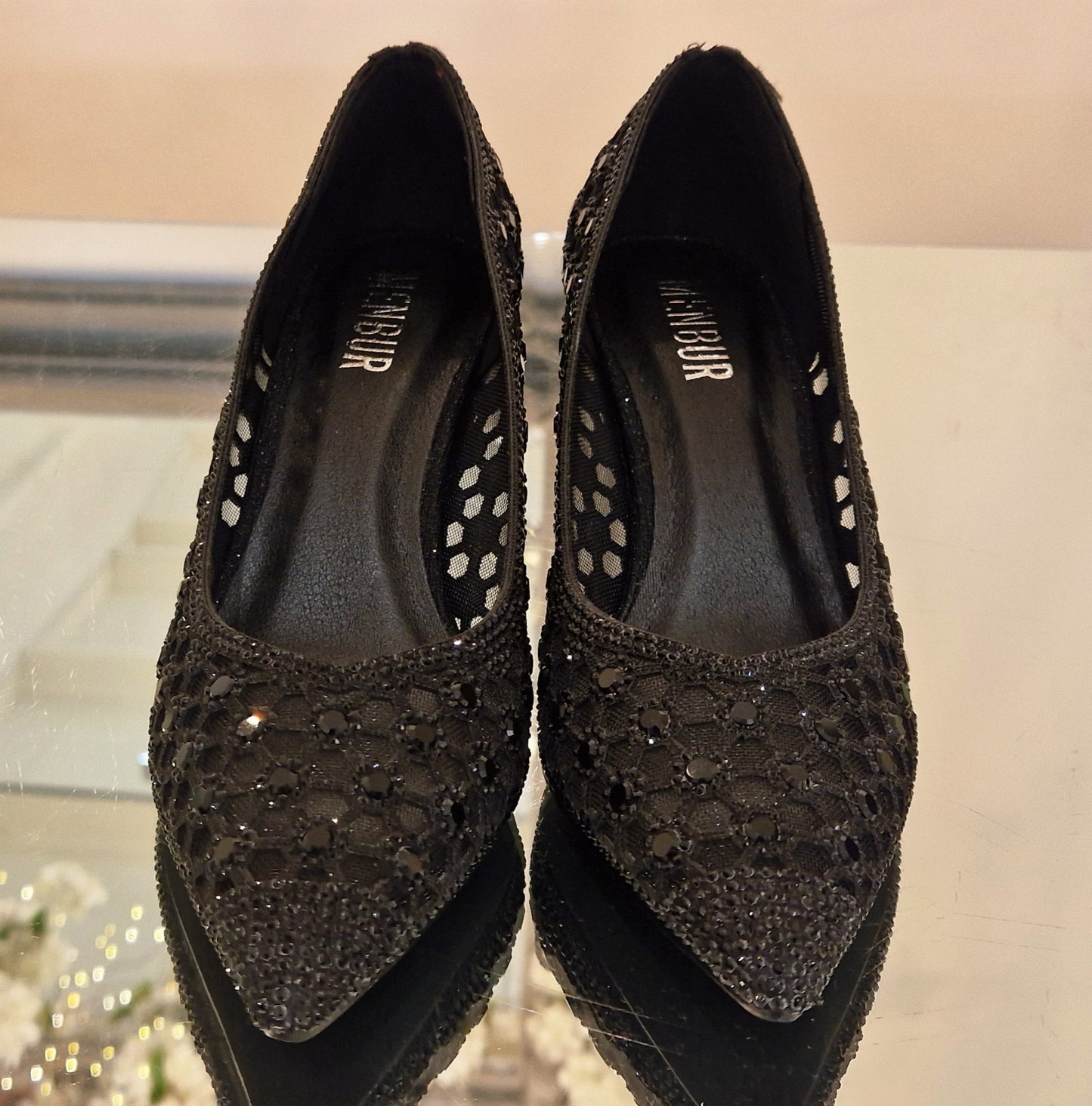 Black Kitten Heel