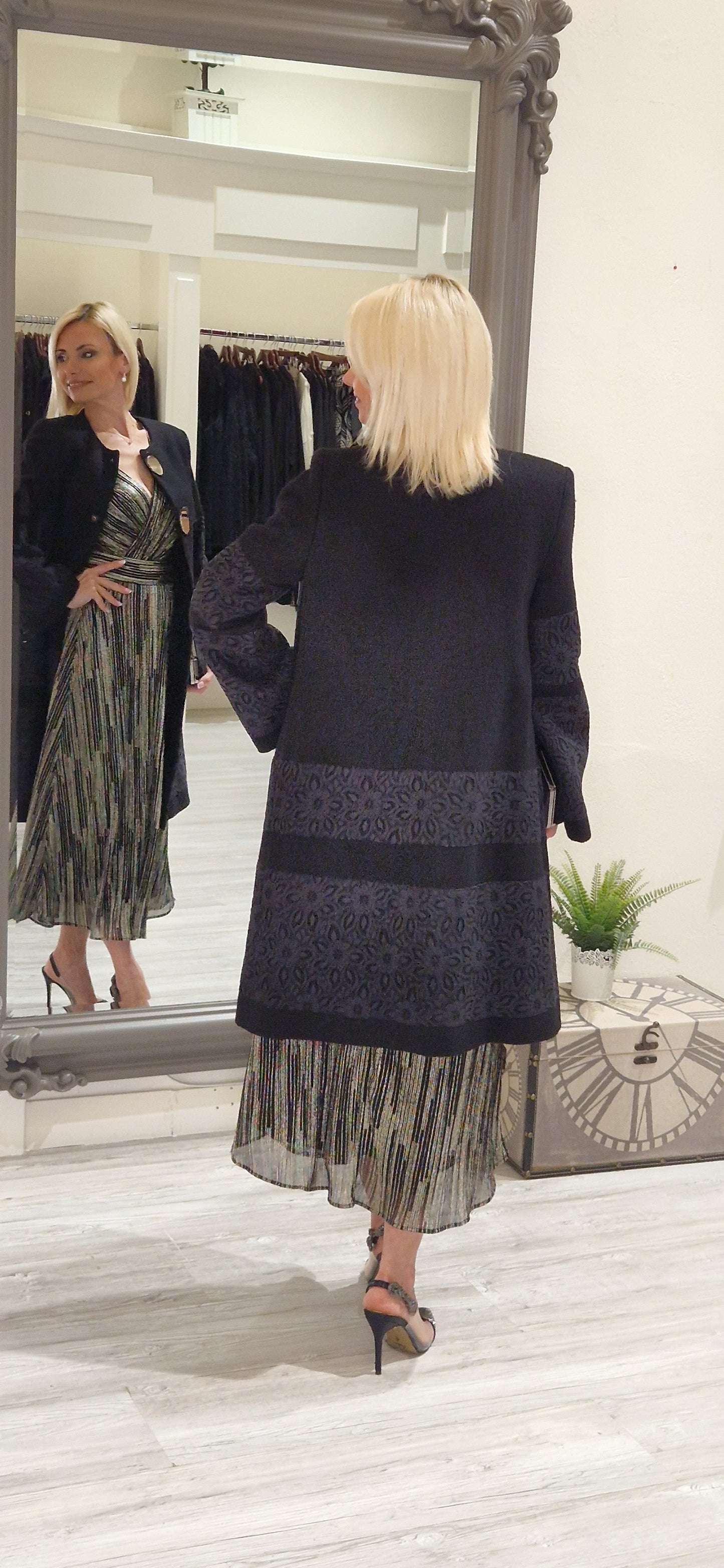 Black And Gold Shimmer Dress