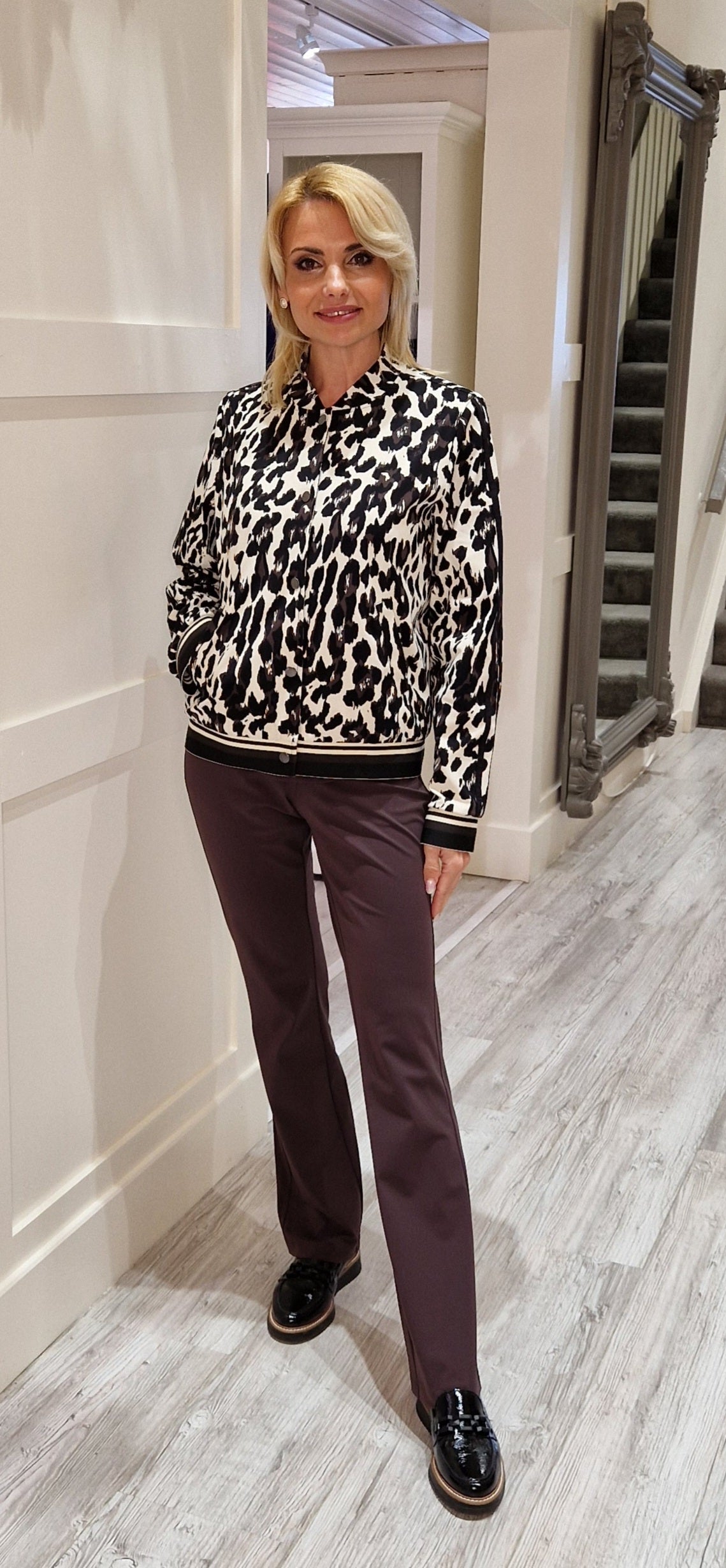 Black Espresso Leopard Print Jacket