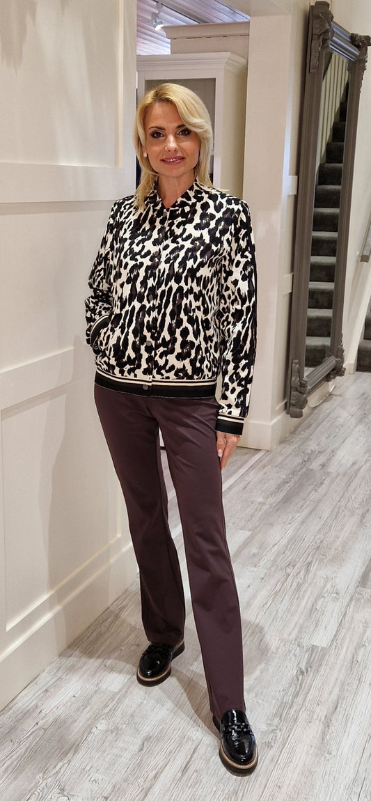 Black Espresso Leopard Print Jacket