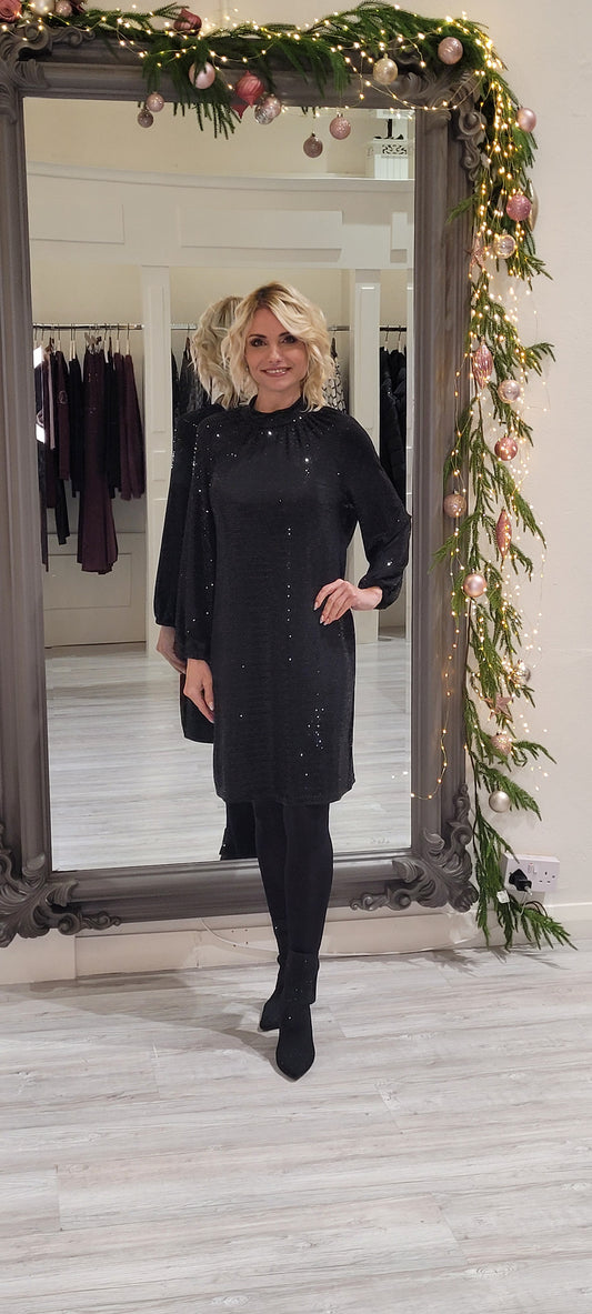 Black Sequin Dress