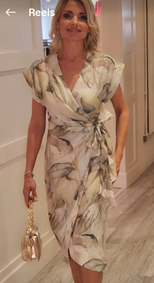 Champagne Floral Dress