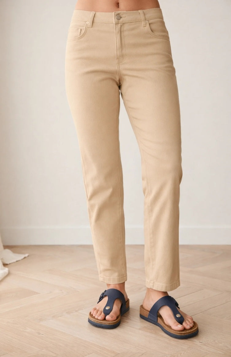 Beige Stretch Jeans