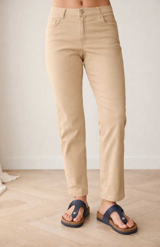 Beige Stretch Jeans