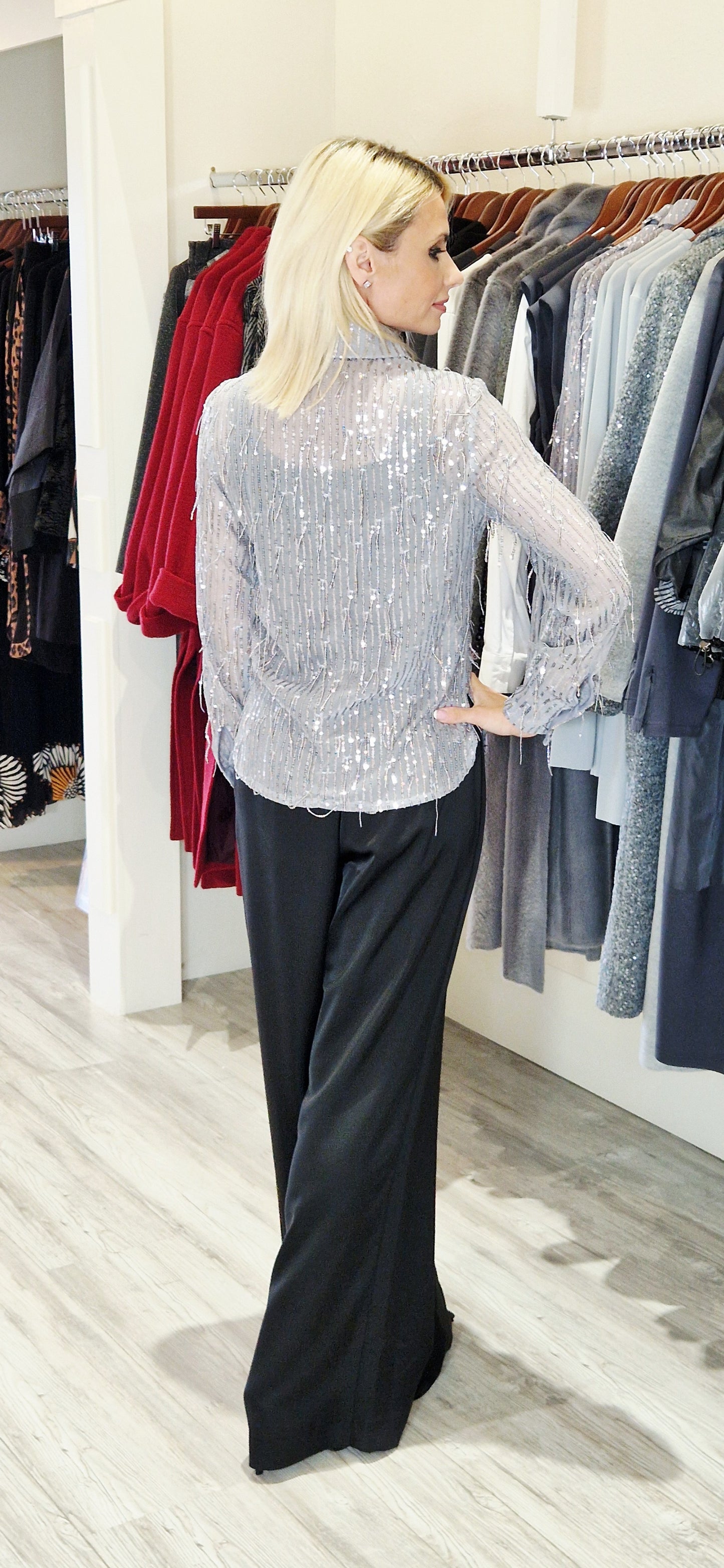 Barcelona Silver Shimmer Shirt