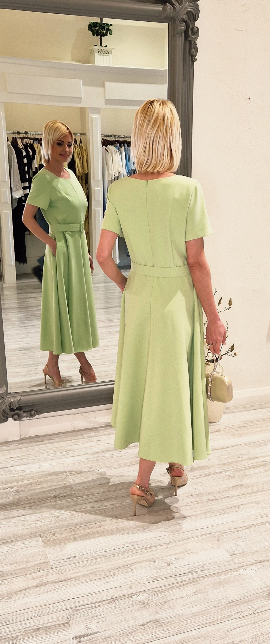 Pistachio Midi Dress