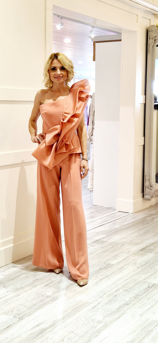 Teracotta Crepe Trousers