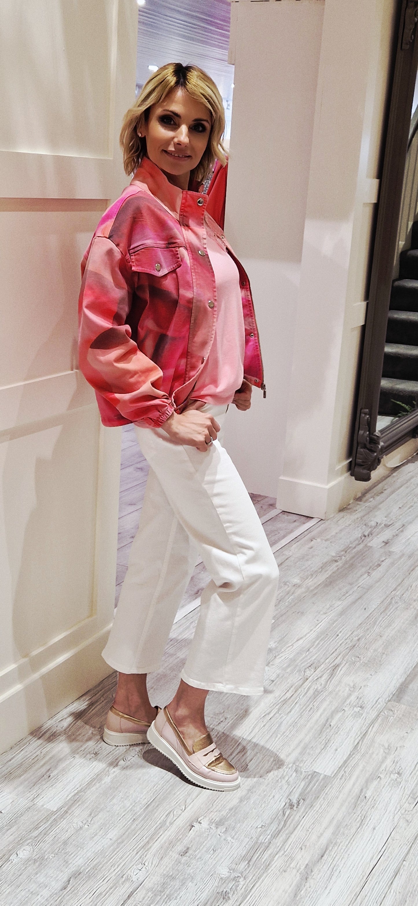 Jacket With Allover Pattern