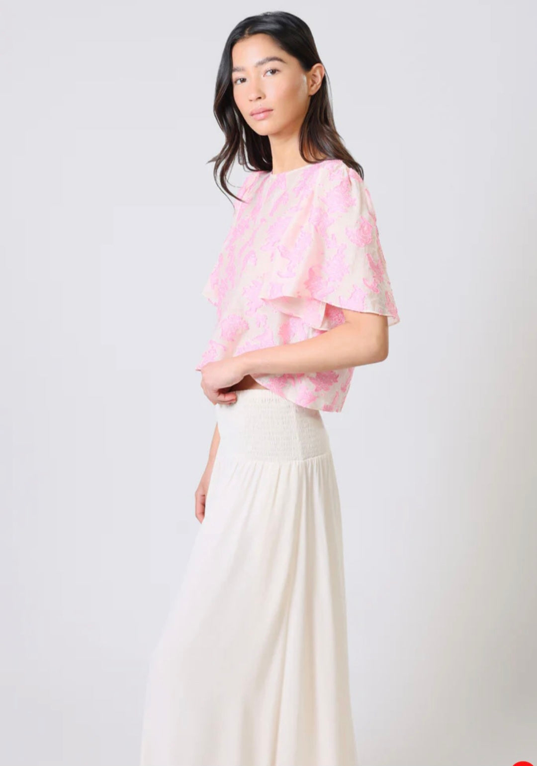 Cream And Pink Dress