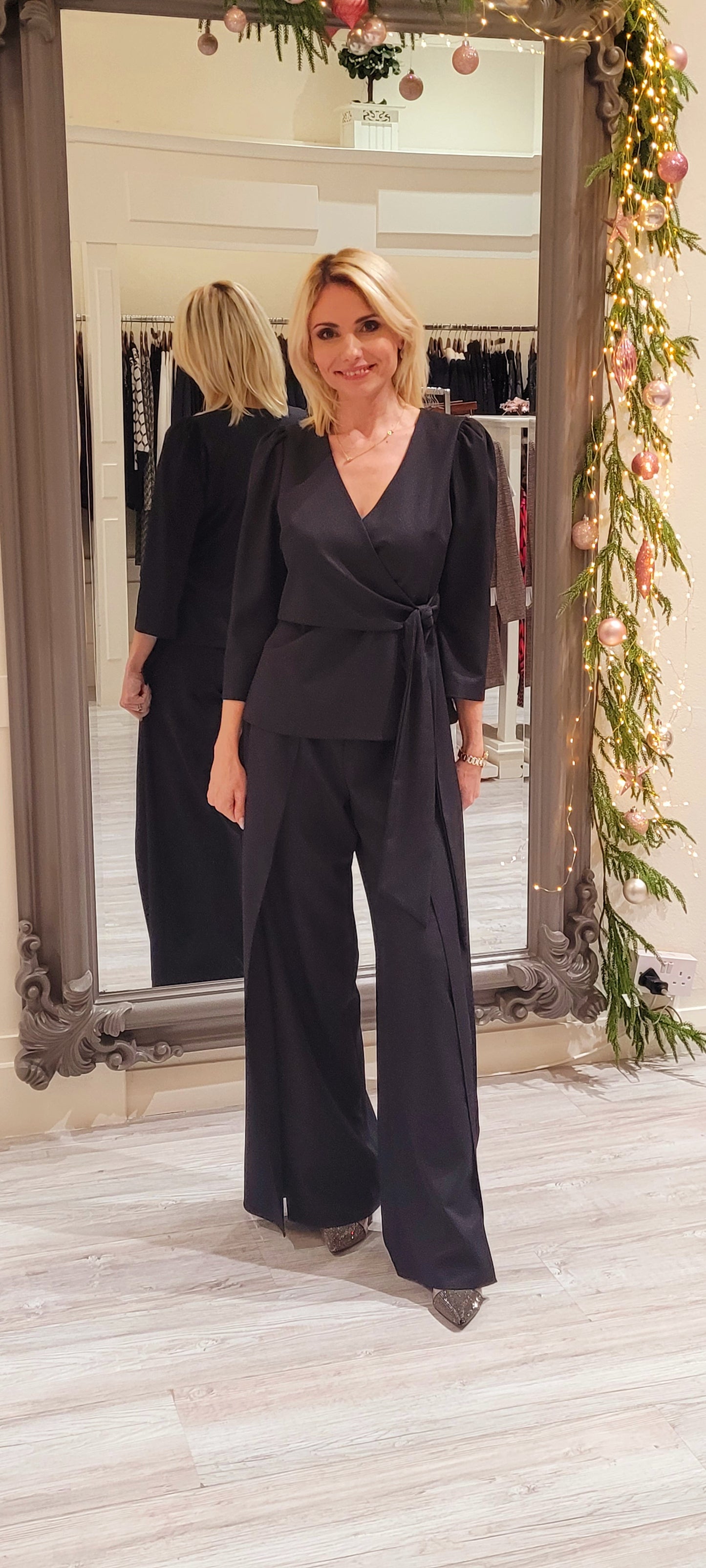 Black Two Piece Trousers Suit