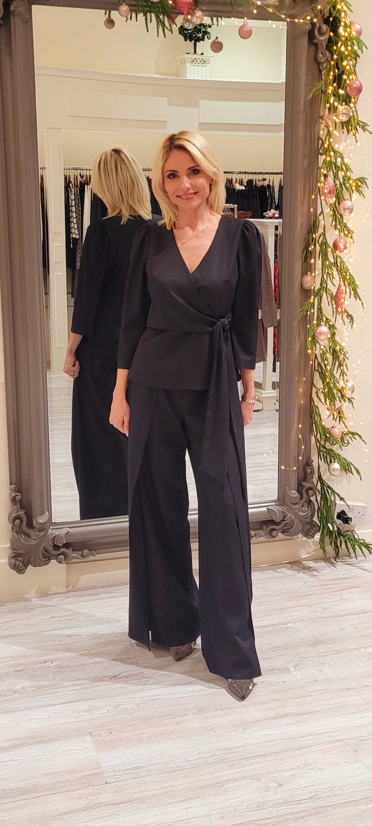 Black Two Piece Trousers Suit