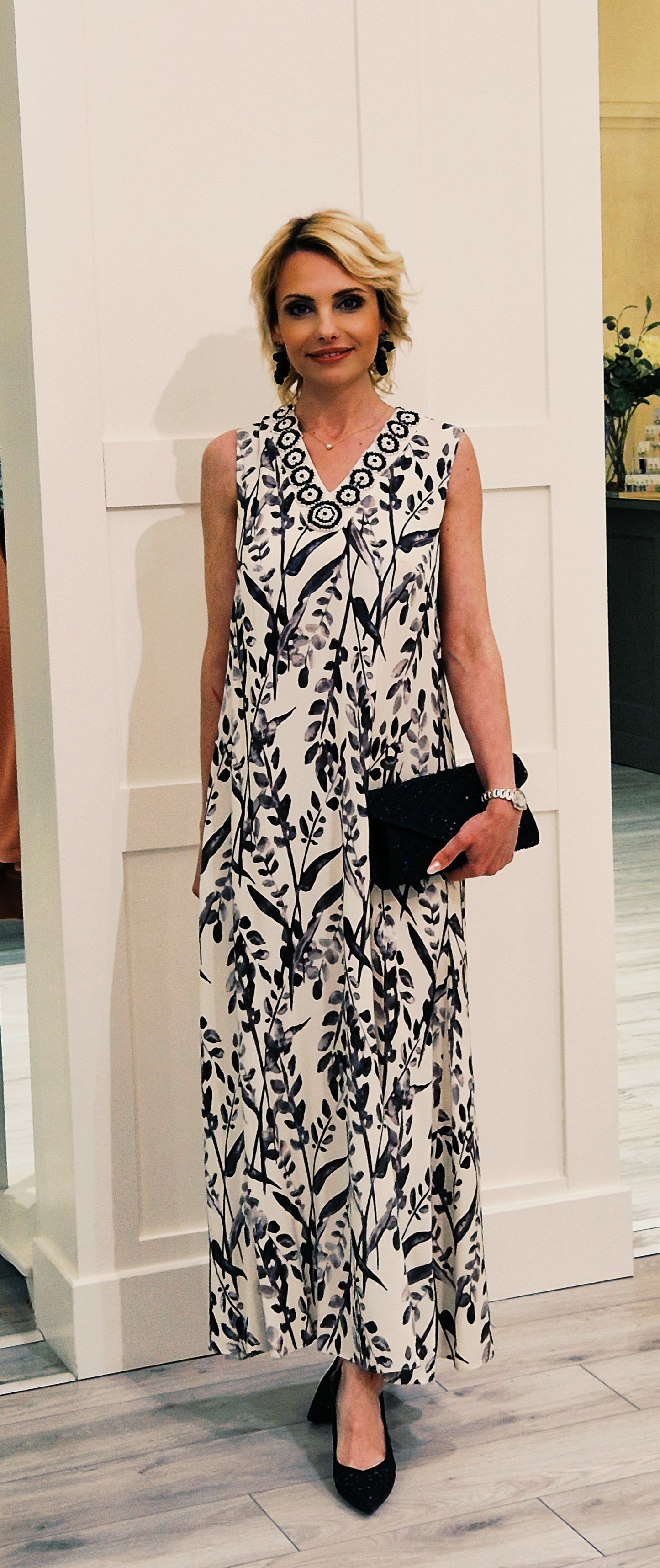 Black And Cream Dress