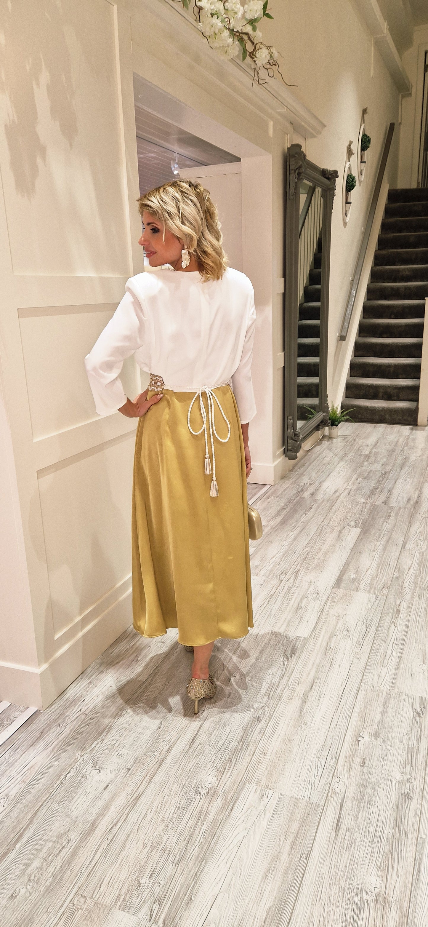 Cream and Mimosa Dress
