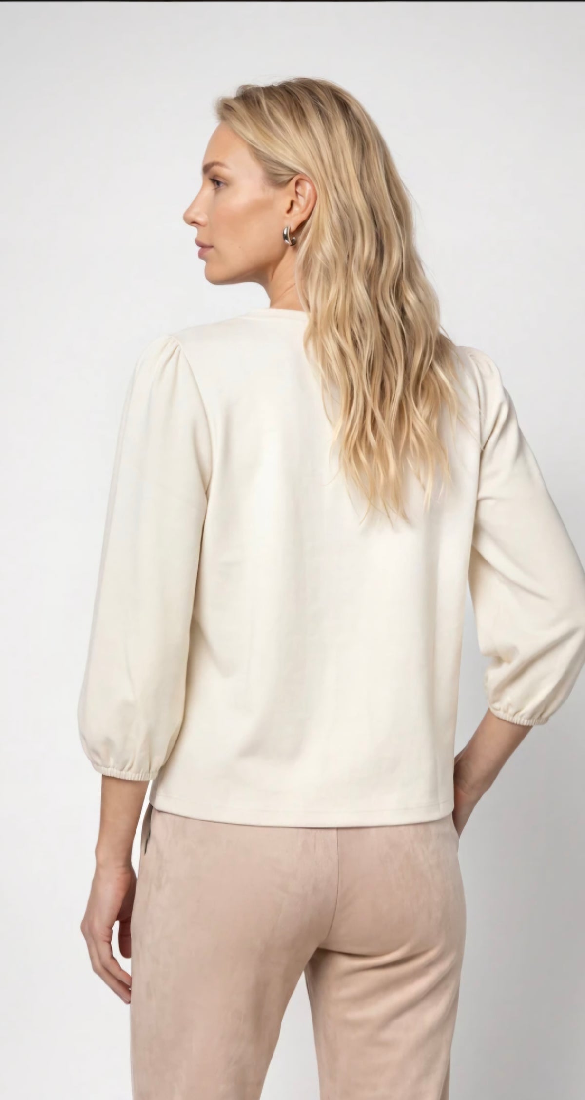 Cream Crystal Runway Top