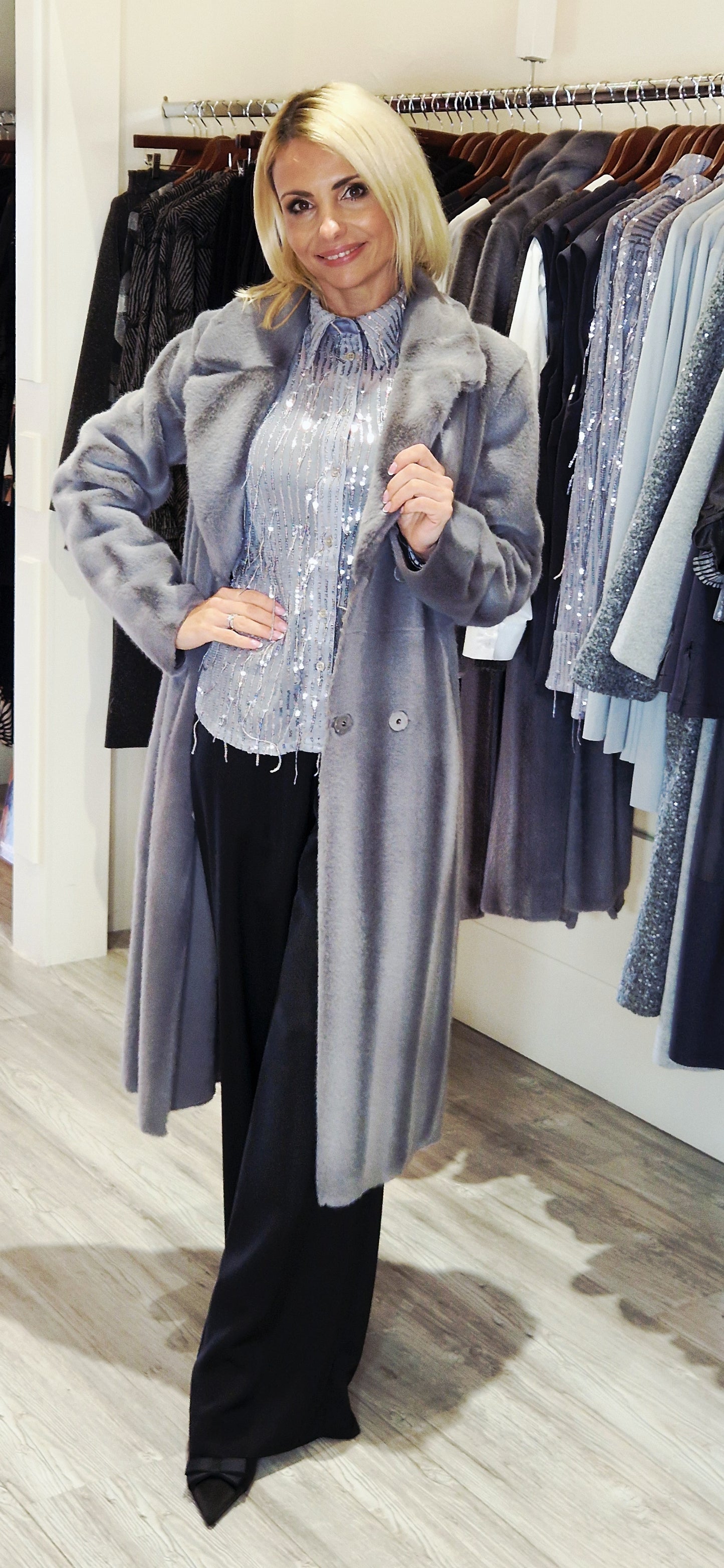Lara Reversible Grey Coat
