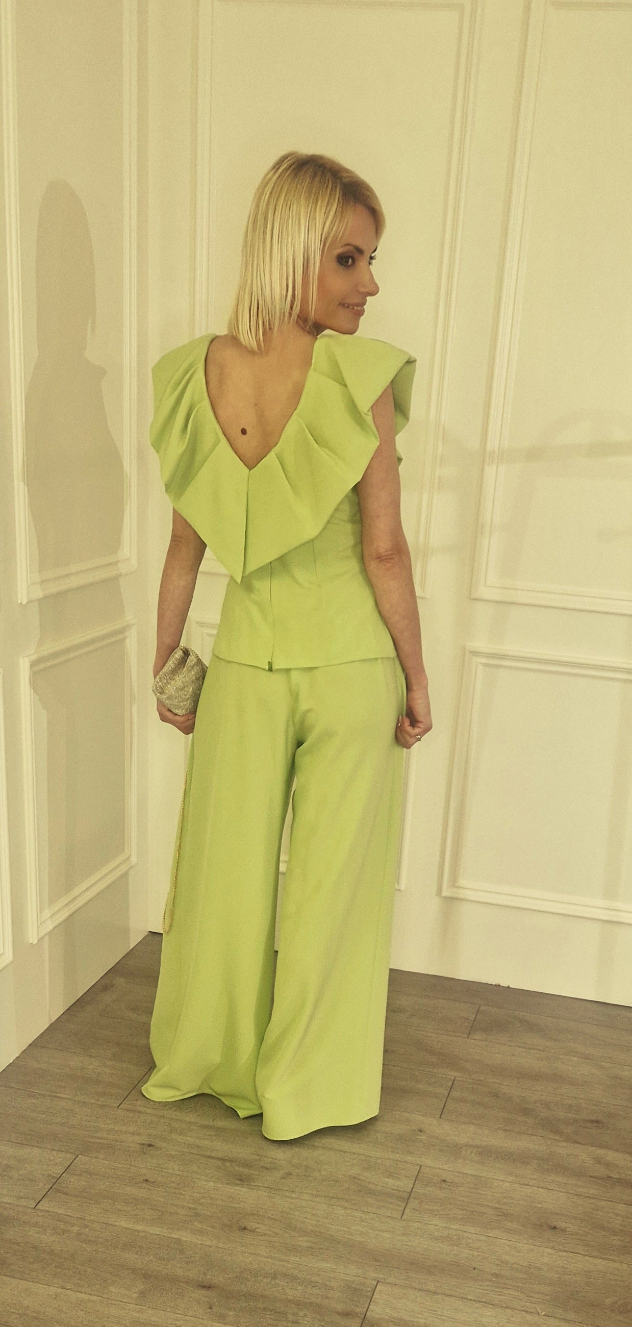 Pistachio Palazzo Trousers