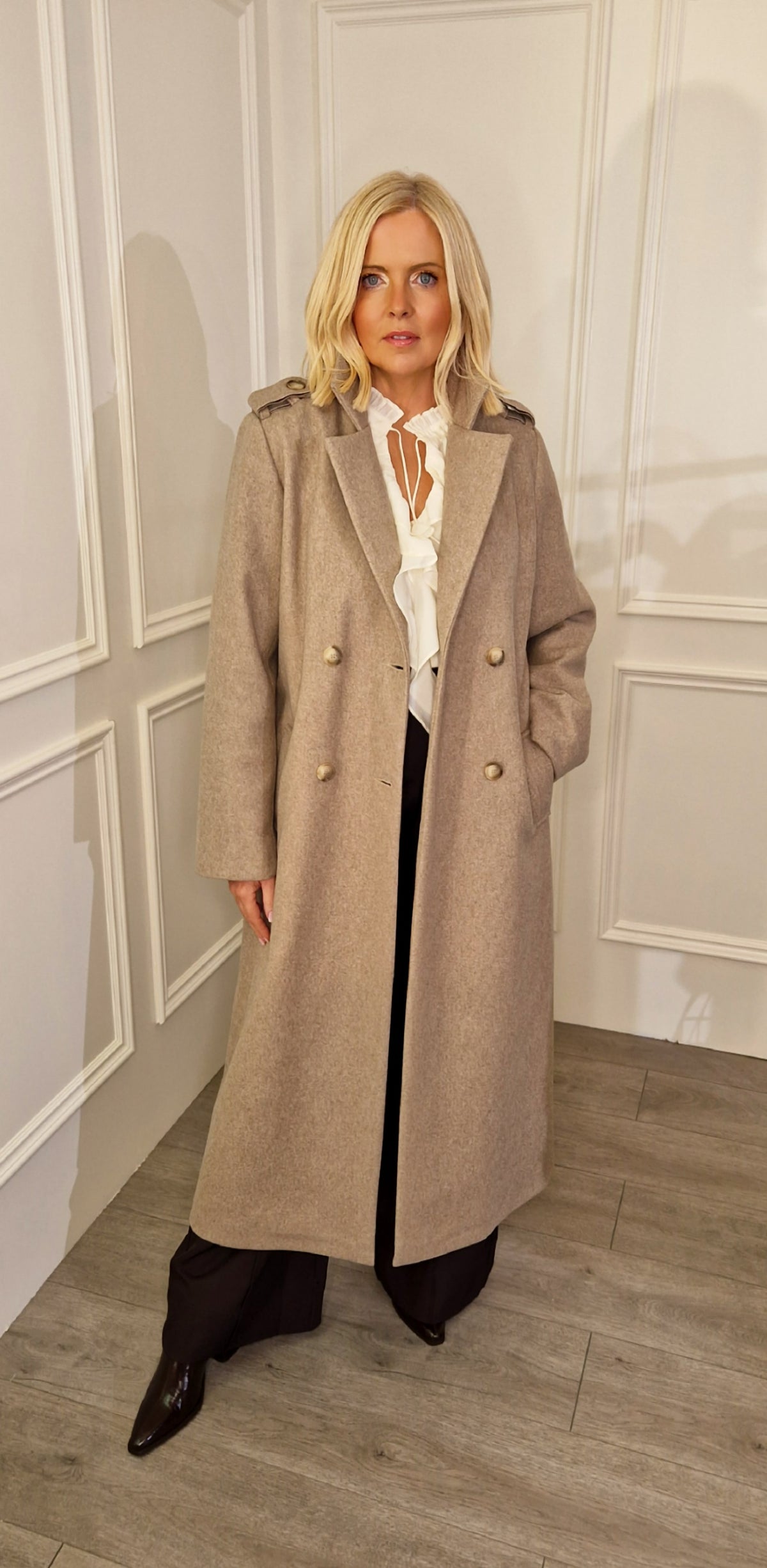Camel Long Wool Coat