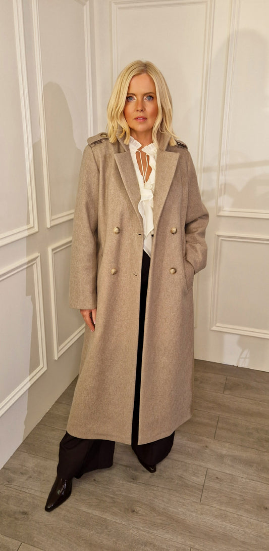 Camel Long Wool Coat