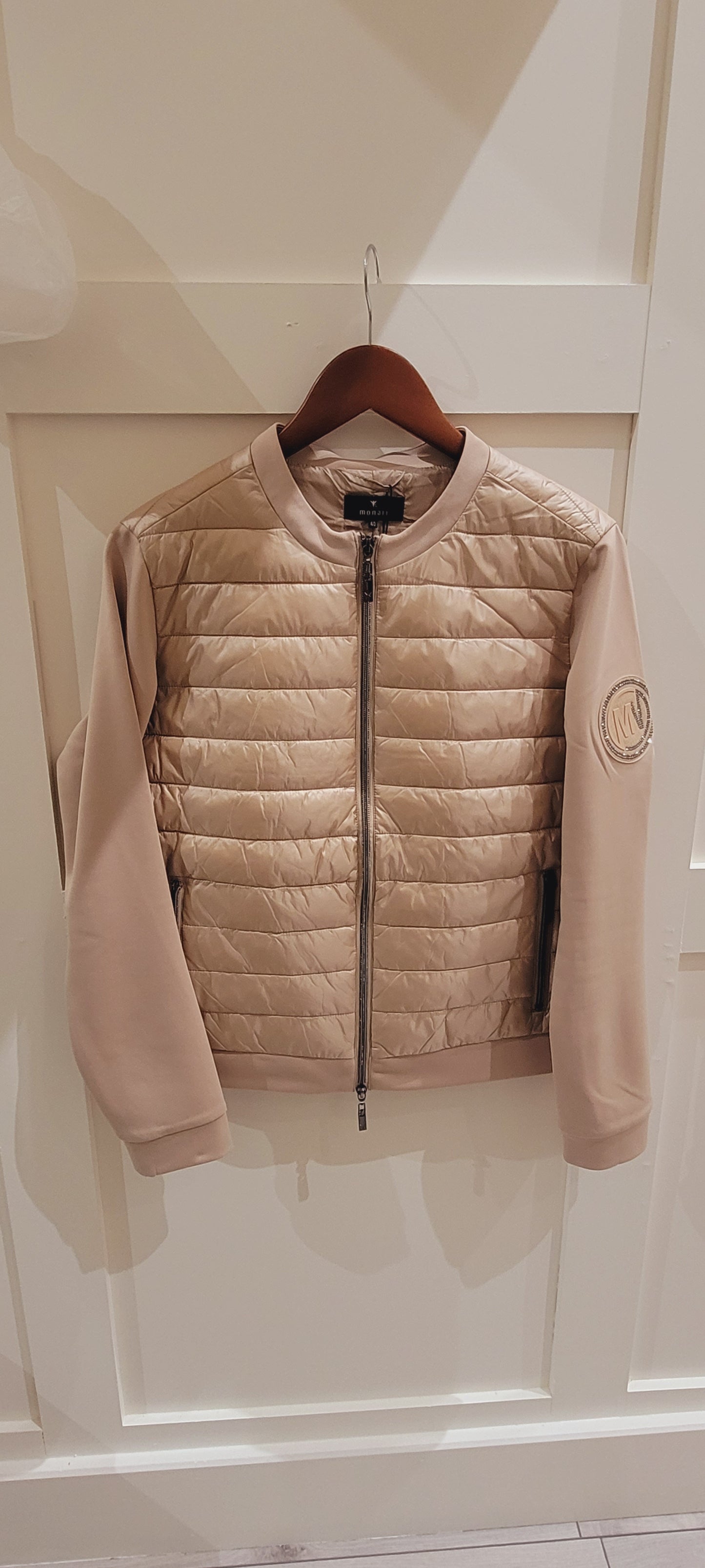 Cinnamon Quilted Jacket With Neoprene