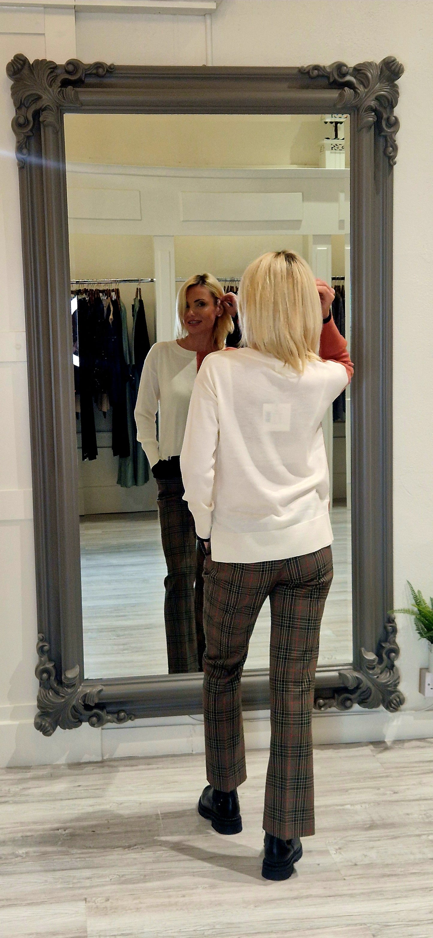 Brown and Green Check Trousers