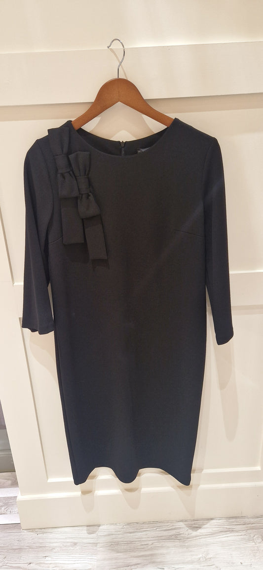 Black Shoulder Bow Dress