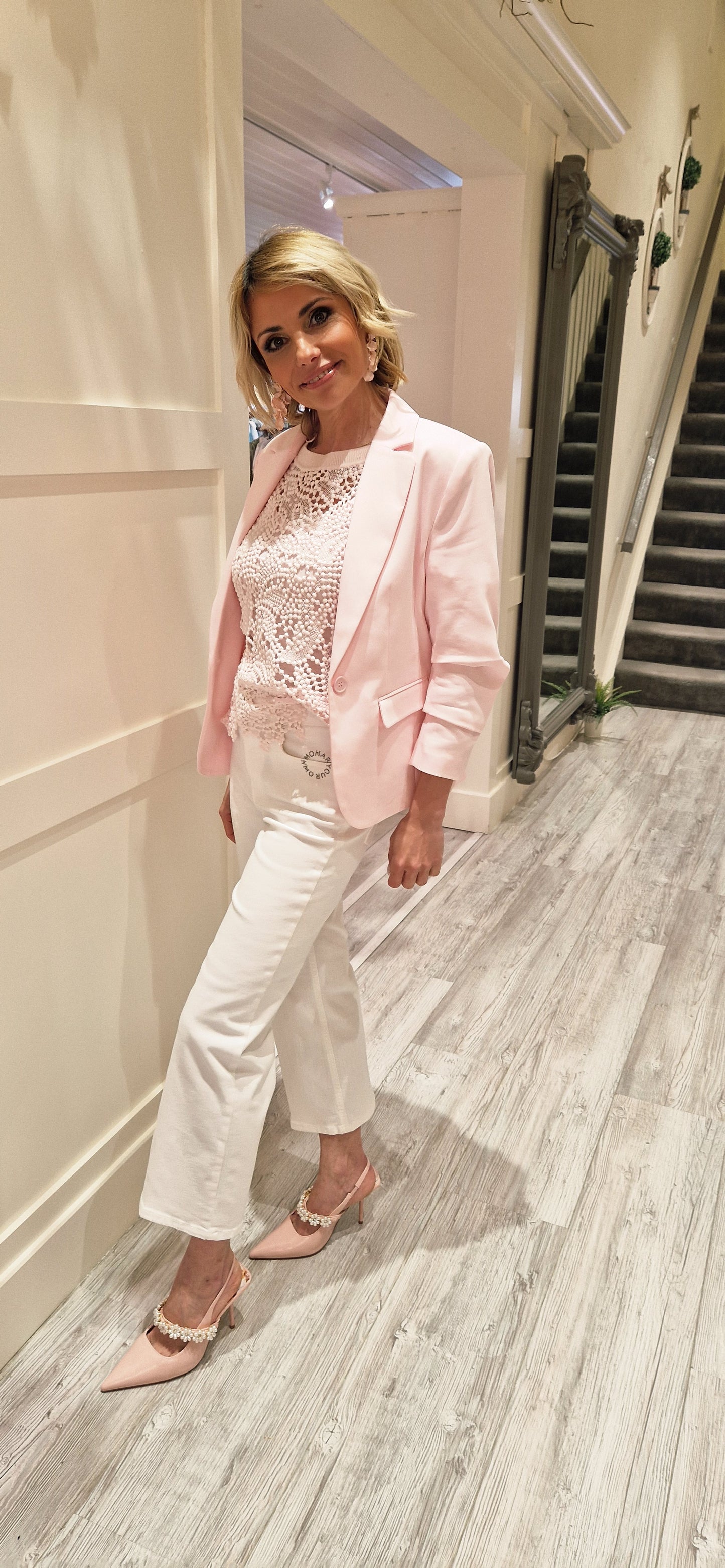 Culotte Jeans With Rhinestone Detailing