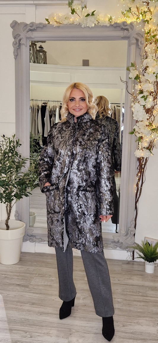Grey Shimmer Coat