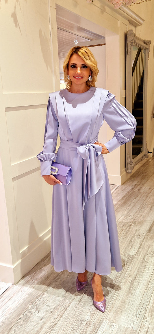 Lilac Pleated Dress