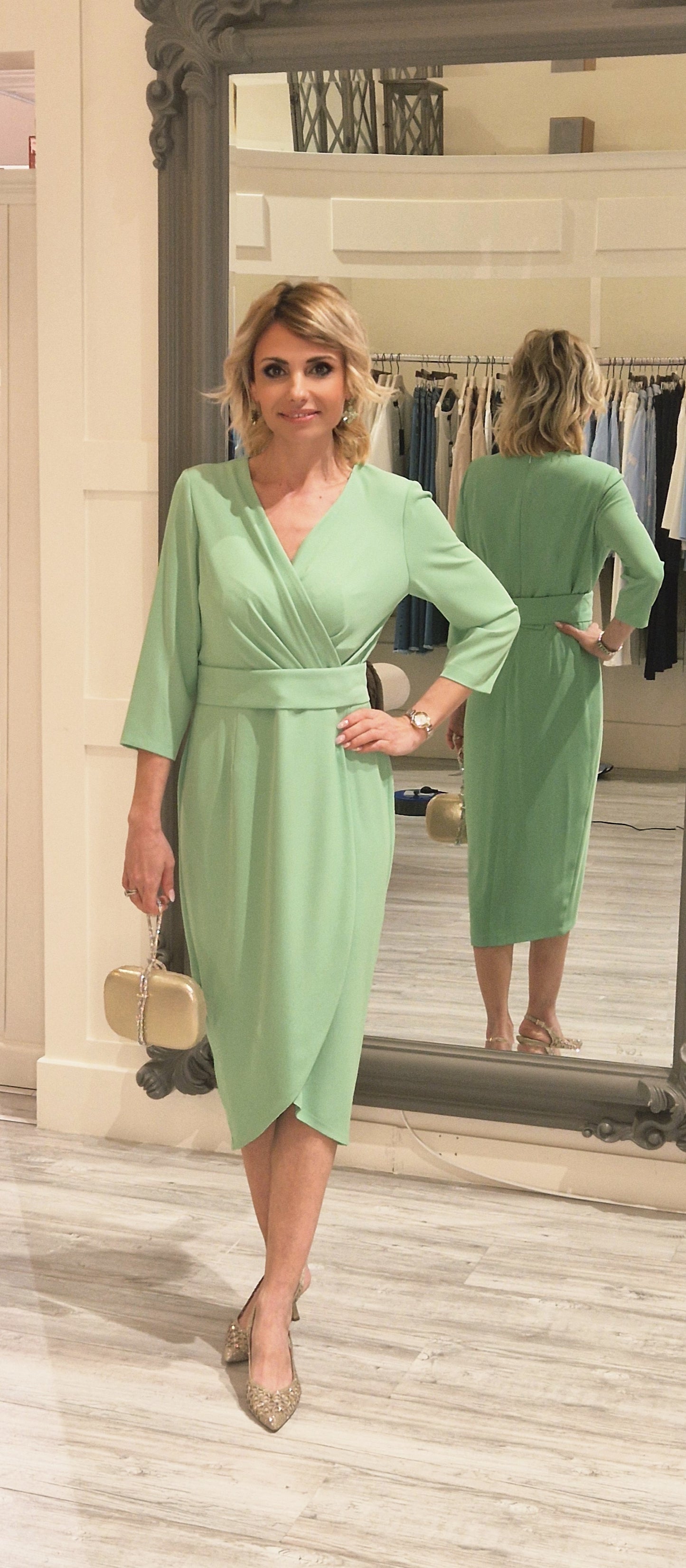 Aloe Green Midi Dress