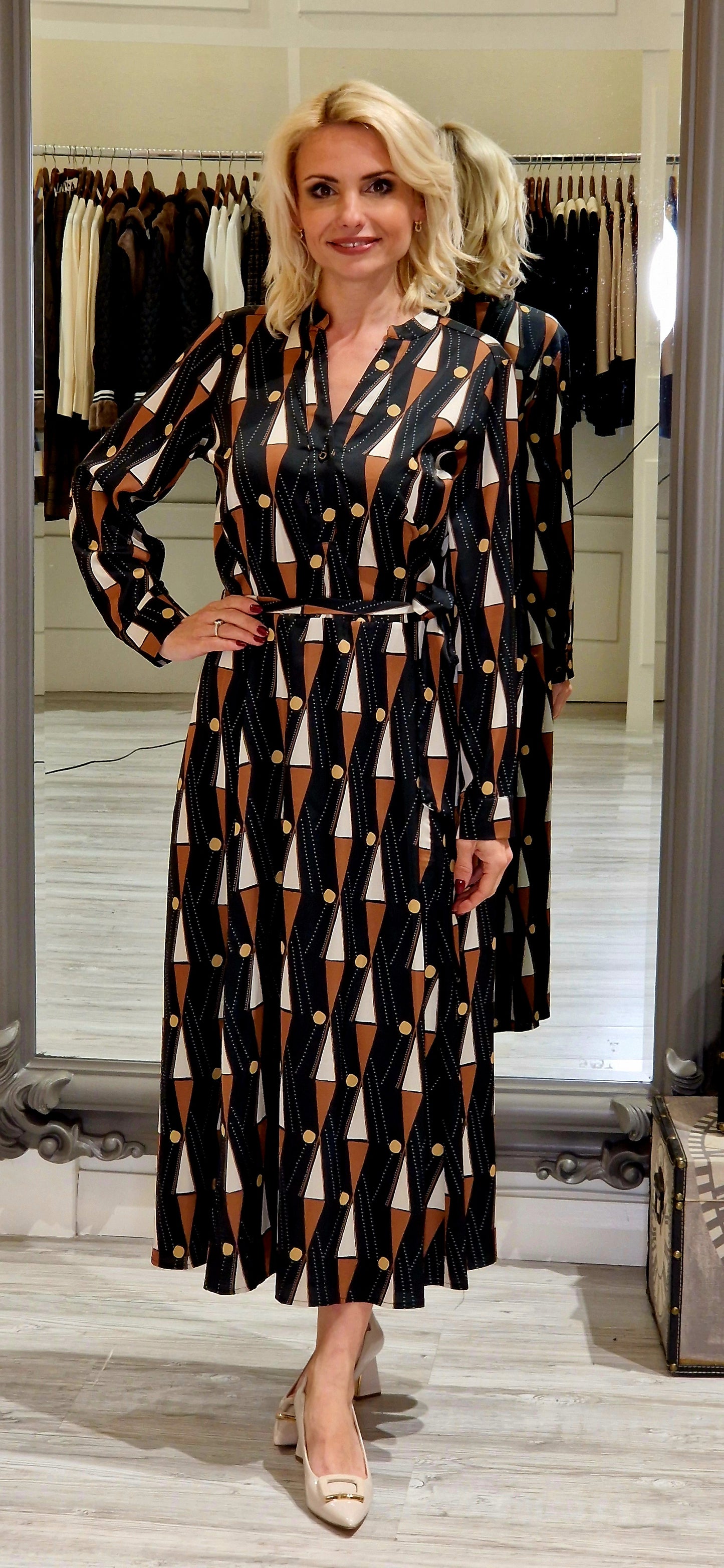 Multicolour Midi Dress