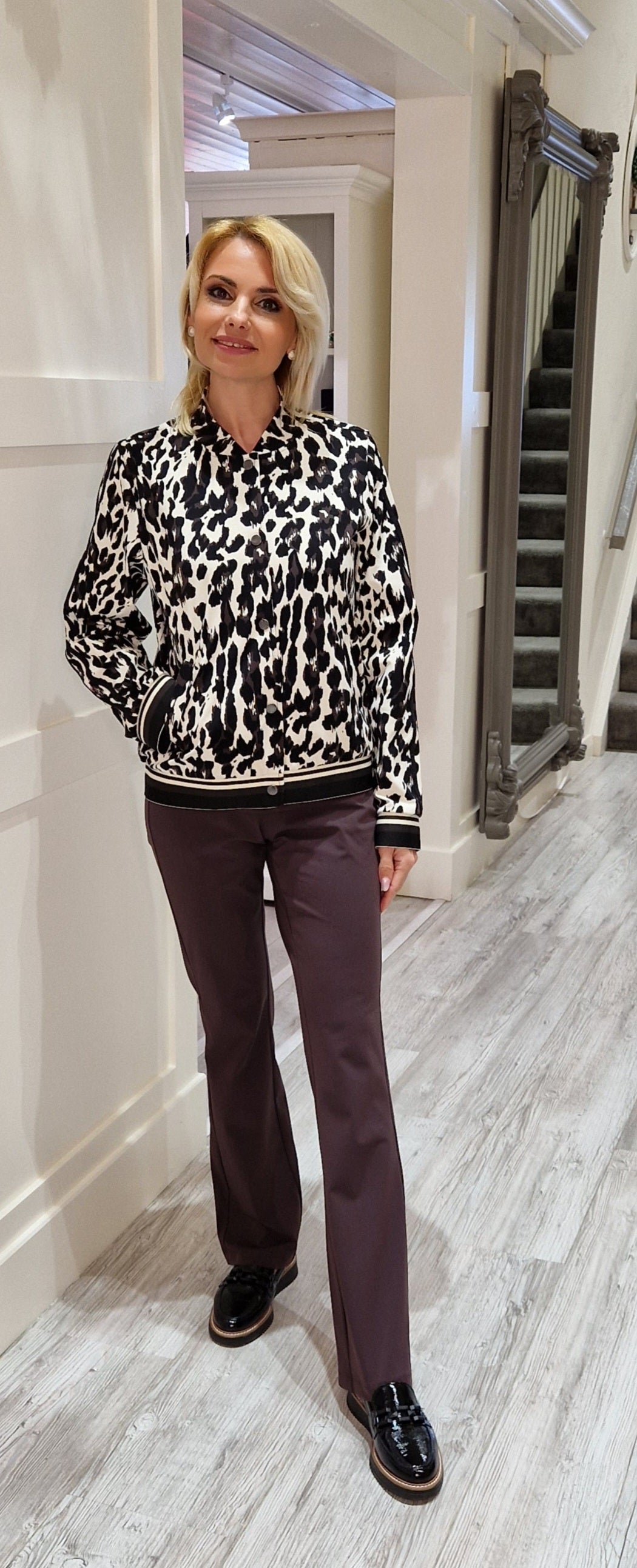 Black Espresso Leopard Print Jacket