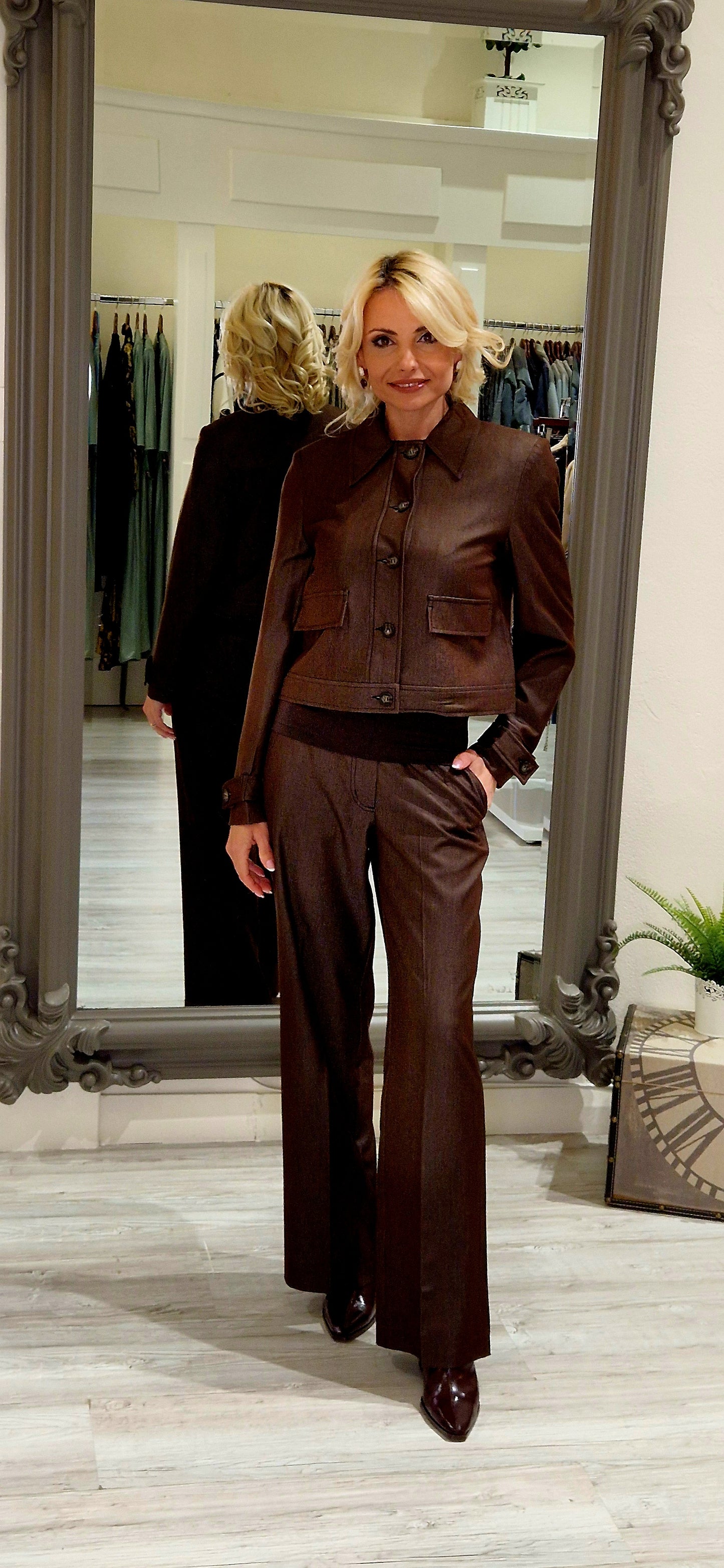 Terry Brown Denim Jacket