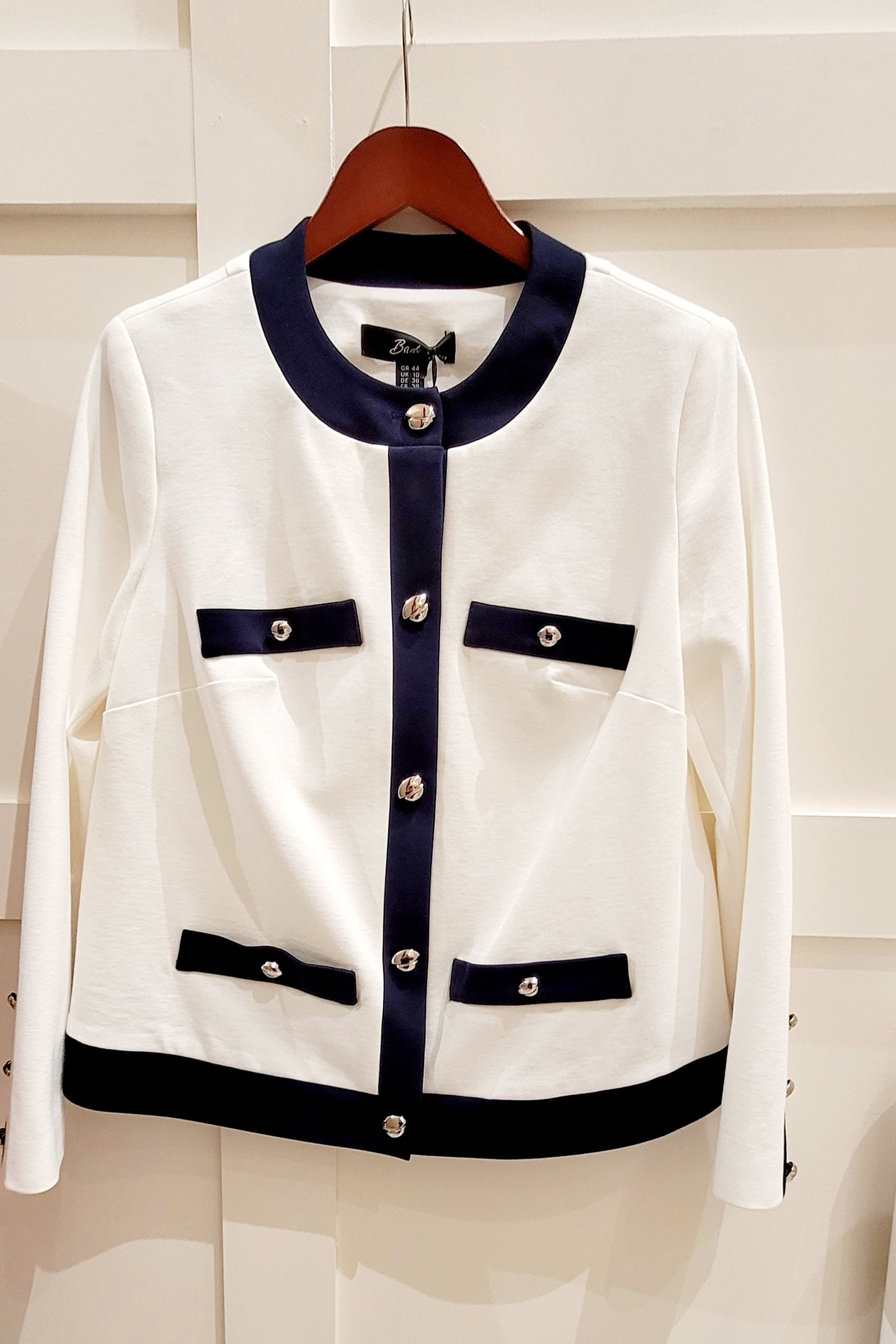 Cream and Navy Jacket
